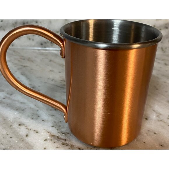 Titos Handmade Vodka Mug Solid Copper Cup Austin Texas Barware Moscow Mule Drink - Picture 2 of 4